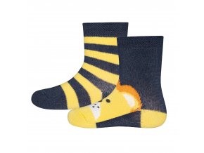 Dětské ponožky Lev žlutomodré