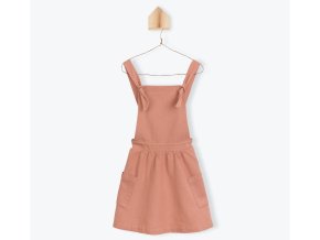 Dívčí sukně s laclem laclová sukně šaty terakota oranžové hnědé červené přírodní Terracota Organic bio bavlna Francouzský design Arsene et les Pipelettes E20FR18 FR TER
