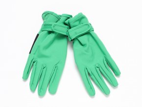 Dětské softshellové prstové rukavice zelené K 10406