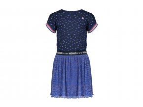 Dívčí kombinované šaty modré třpytivá sukně skládaná na létoHoland NONO holka N102 5807 125