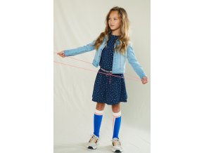 Dívčí tmavě modré šaty a džínska holka Holand BNOSY N102 5904 125 2 copy