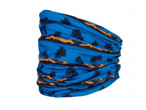 Dětský multifunkční šátek  tunel čepice maska kukla tenká čepice UV filtr 50 modrý svítivě oranžový kluk holka Maximo 13600 055600 79