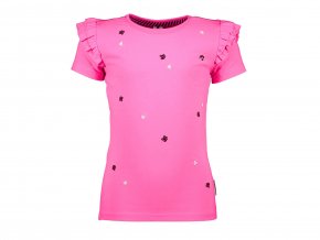 Dívčí růžové tričko s flitryY103 5454 212