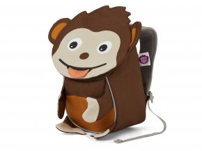 Dětský hnědý batůžek pro malé děti Opička do jeslí a výlety s reflexy Affenzahn