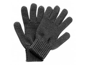 Dětské prstové rukavice tmavé šedé antracit vlna Maximo unisex dětské pletené rukavice merino vlna ruce v teple a suchu 79177-055097/18