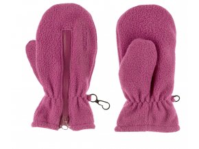 Mini fleecové dětské rukavice Fuchsie teplé palčáčky na zip pro holčičku přechod 59303 740800 26 Maximo