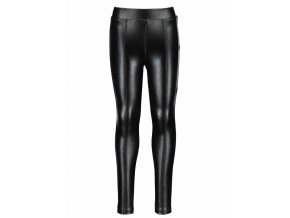 Dívčí strečové kalhoty imitace kůže černé lesklé legíny pro holku latexové kalhoty BNOSY Y109 5672 099