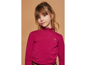 Dívčí rolák purpurový Bugenvilea růžový top s dlouhým rukávem pro holku NoNo N109 5400 602 modelka