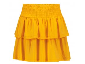 Dívčí sukně s volánky a žabkovým pasem žlutá viskóza sukně léto holka holand B-Nosy Y202 5723 516 a