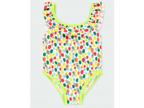 Dívčí plavky v celku barevně puntíkované s taštičkou barevné plavky pro holčičku Boboli holka dětské plavky s volánky 8040809862 a
