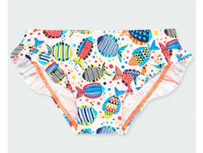 Dívčí plavky kalhotky barevné rybičky s taštičkou plavky pro holčičku s volánky Boboli holka 8041039858 a