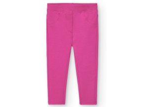 Dívčí kalhoty s fleecem růžové džegíny magenta kalhoty zateplené holka Boboli 2990223876 a