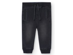 Chlapecké tepláky černé kluk Boboli pružné džíny 390248BLACK a