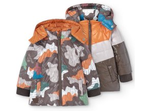 Chlapecká bunda zimní oboustranná Nature 2v1 lehká zimní bunda pro kluka do školky do školy Boboli 3391739523 a