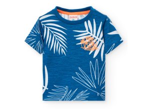 Dětské tričko modré listy Tropical modré tričko pro kluka i holku unisex krátký rukáv 100% bavlna Boboli 3210842579 a