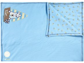 Kojenecká deka modrá 100cm x 70cm 60g Námořník ORGANIC bio bavlna dečka pro miminko modrá chlapeček 3113100 0 3678 a