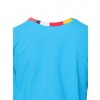 Dětské sport modré tričko s dlouhým rukávem barevný patchwork Barcelona art d K 11034