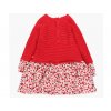 Kombinované dívčí pletené šaty červené Boboli b