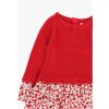 Kombinované dívčí pletené šaty červené Boboli c