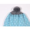 Čepice s bambulí Arctic (Barva modrá - šedá, Velikost 47 mm)