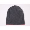 Oboustranná čepice Beanie Basic (Barva červená - šedá, Velikost 57 mm)