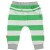 Tepláčky kojenecké pruhované bílo zelené