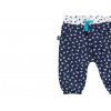 Kalhoty pro kojence modré s kytičkama