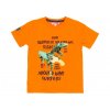 Chlapecké tričko Surf Oranžové krátký rukáv dinosaur s prknem cool Boboli 8391895056 a