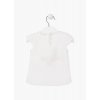 018 1003AL- dívčí bílé tričko s krátkám rukávem Motýlek růžová 100% bavlna Losan