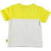 Kojenecké tričko s krátkým rukávem pro kluka s kapsičkou světlé barevný blok žluté B.E.S.S NL b