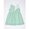 Dívčí letní šaty s puntíky mentolově zelené holčičí šaty na ramínka slavnostní Villalobos dK 14261mm