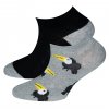 Dětské ponožky nízké Papoušek šedé