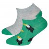 Dětské ponožky nízké Papoušek zelené