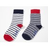 Kojenecké ponožky pruhované Námořník (2 páry) (Velikost EU 23-26)