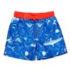 Chlapecké plavky boxerky Žralok modročervené