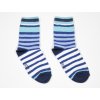 Dětské ponožky Modré proužky modrobíle pruhované kluk (Velikost EU 39-42)