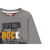 Chlapecké tričko s dlouhým rukávem šedé žluté s potiskem bavlna Rock music 3410867363 c