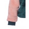 Dívčí bunda mikina na zip růžová fleecová holka mikina s kapucí s oušky Boboli  K 11044 2