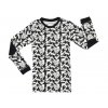 Dětské pyžamo černobílé bio bavlna dlouhý rukáv 770973 Jacky pyžamo kluk holka snowboard černobílé cool bio bavlna top