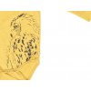 Kojenecké body kreslená Sova žluté ORGANIC sovička bio bavlna Skandináv101832 0608 mf