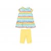 Dívčí kojenecké šatičky žluté Letní set pro holku šaty s duhou žluté 3/4 legíny Boboli 1320289492 b