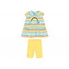 Dívčí kojenecké šatičky žluté Letní set pro holku šaty s duhou žluté 3/4 legíny Boboli 1320289492 a