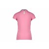 Dívčí tričko růžové žebrové s krátkým rukávem volánky holka NONON102 5406 234 1