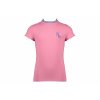 Dívčí tričko růžové žebrové s krátkým rukávem volánky holka NONO N102 5406 234