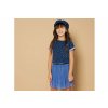 Dívčí kombinované šaty modré třpytivá sukně skládaná na létoHoland NONO holka N102 5807 125 2
