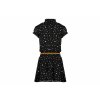 Dívčí černé šaty s puntíkama krátký rukáv lehké šaty na léto NONO Holand holka N102 5811 017 1