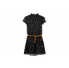 Dívčí černé šaty s puntíky krátký rukáv lehké šaty na léto NONO Holand holka N102 5811 017