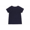 Tmavé dívčí tričko se srdíčkem trikolóra tmavě modré Boboli 4520452440 b