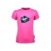 Dívčí tričko svítivě růžové krátký rukáv balónkový KISS Holand BNOSY holka Y102 5414 270