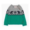 Chlapecký pletený svetr s mozaikou polárního medvěda. Teplý svetr pro kluka šedý zelený modrý Boboli kluk 7182194477 a